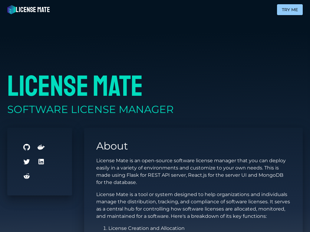 License Mate - Software License Manager